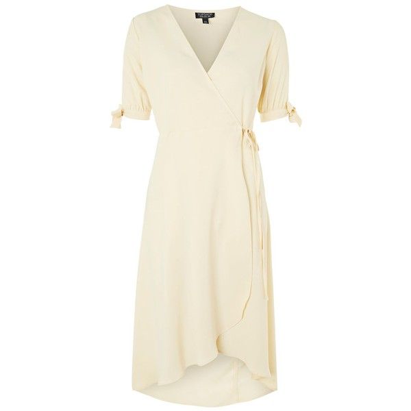 TopShop Tie Sleeve Wrap Dress (676.400 IDR) ❤ liked on Polyvore .