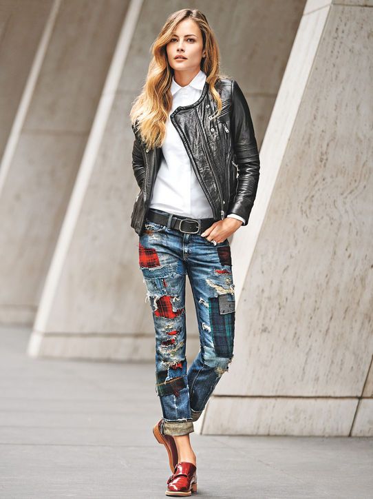 Patched Jeans Outfit Ideas