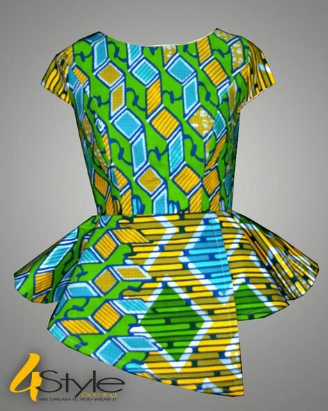 African peplum tops | African print tops, African fashion, African .