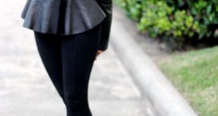 How to Style Peplum Leather Jacket: 15 Cool Outfits of Women .