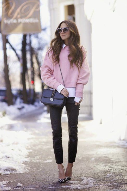 Pink sweater - "Outfit ideas, by Chicisimo" Fashion iPhone app .