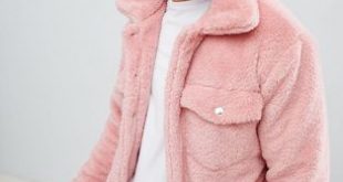 boohooMAN faux fur jacket in pink | Jackets men fashion, Pink fur .