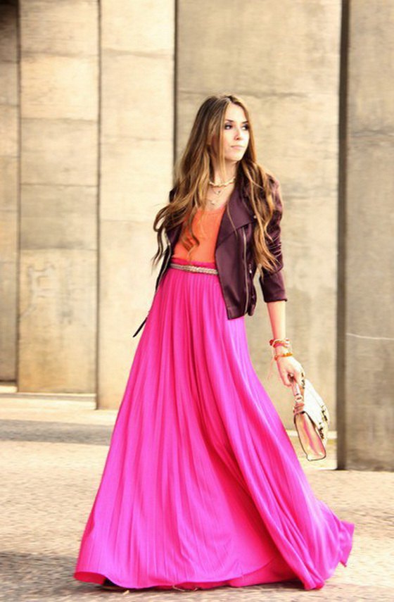 How to Wear Pink Maxi Skirt: 15 Amazing Outfit Ideas - FMag.c