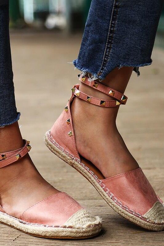 Flat Sandals Fashion Shoes in 2020 | Summer shoes, Suede flats .