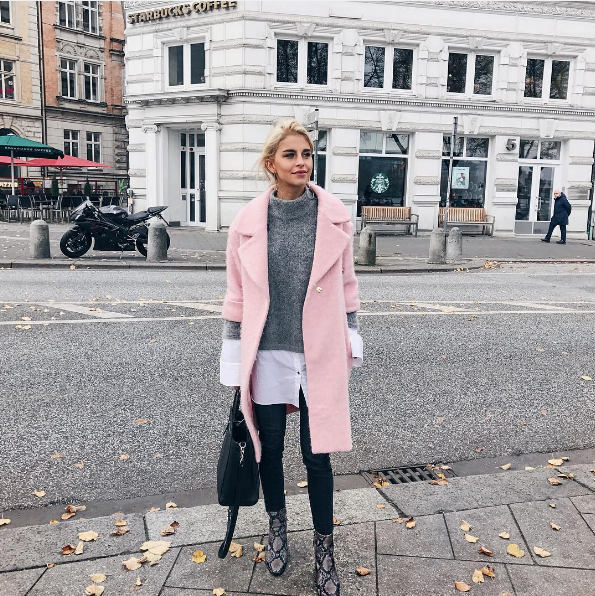 Pink Wool Coat Outfit Ideas
