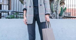 15 Ways To Wear A Grey Plaid Blazer Right Now - Styleohol