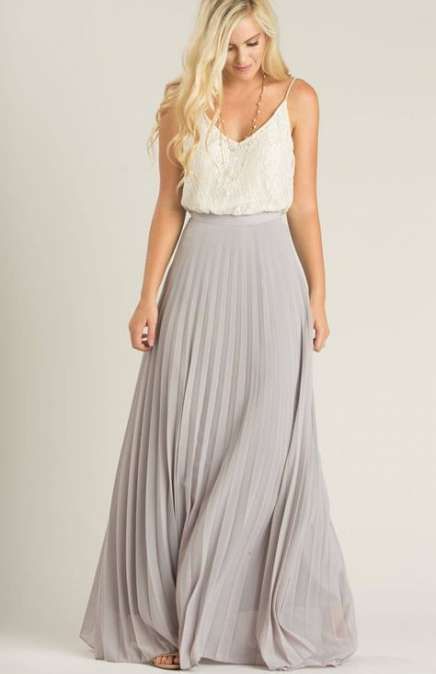 65 Ideas For Skirt Pleated Maxi Outfit Wedding #wedding #skirt .