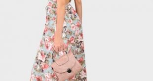 Rose Print Cross Back High Split Plunge Dress | SHEIN | Plunge .