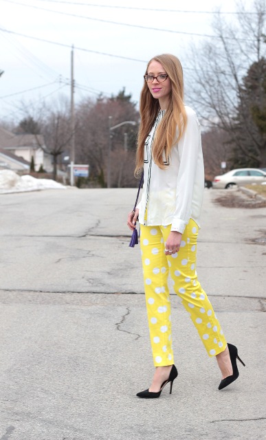 22 Awesome Polka Dot Pants To Try This Summer - Styleohol