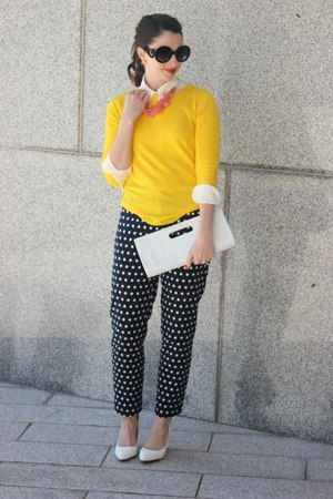 Cute Outfit of the Day: Amy Shaughnessy's Polka Dot Pants : Lucky .
