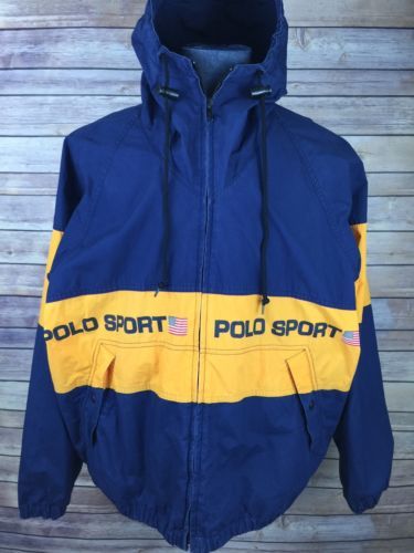 Mens-Vintage-Ralph-Lauren-Polo-Sport-Spell-Out-Flag-Hooded-Jacket .