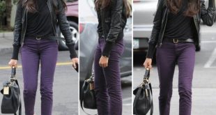 Deep Magenta/Violet skinny jeans | Purple pants outfit, Purple top .