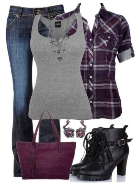 25 Pretty & Plaid Wintertime Outfit Ideas - Polyvore Outfits for .