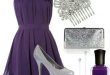Purple dress and accessories. | Cocktail outfit, Purple fashi