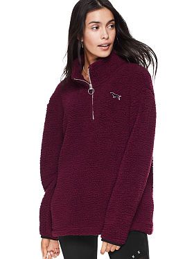 Sherpa Boyfriend Quarter-Zip | Pullovers outfit, Victoria secret .