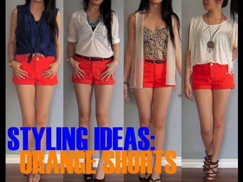 Styling: Orange High-Waist Shorts - YouTu