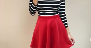 15 Best Red Skater Skirt Outfit Ideas: Style Guide - FMag.c