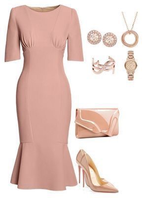 Pink dress, rose gold accessories | Fashion, Classy outfits .