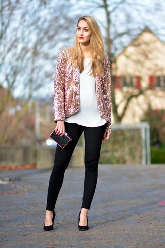 How to Wear Sequin Blazer: 15 Amazing Outfit Ideas - FMag.c