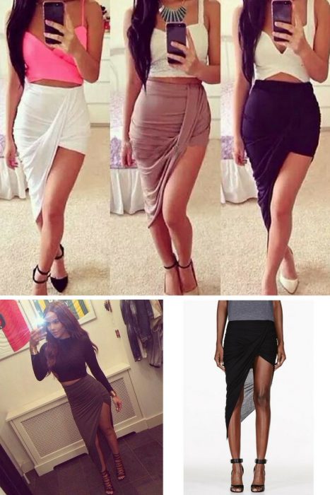 Asymmetric Ruched Skirts: Best Outfit Ideas 2020 - OnlyWardrobe.c