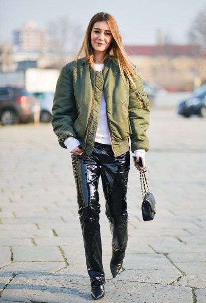 15 Cool Satin Bomber Jacket Outfit Ideas for Ladies - FMag.c