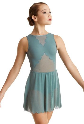 Scallop Hem Sleeveless Dress | Balera™ | Dance outfits, Modern .
