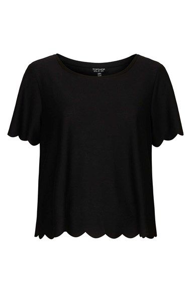 Topshop Scallop Frill Tee | Clothes, Style, To