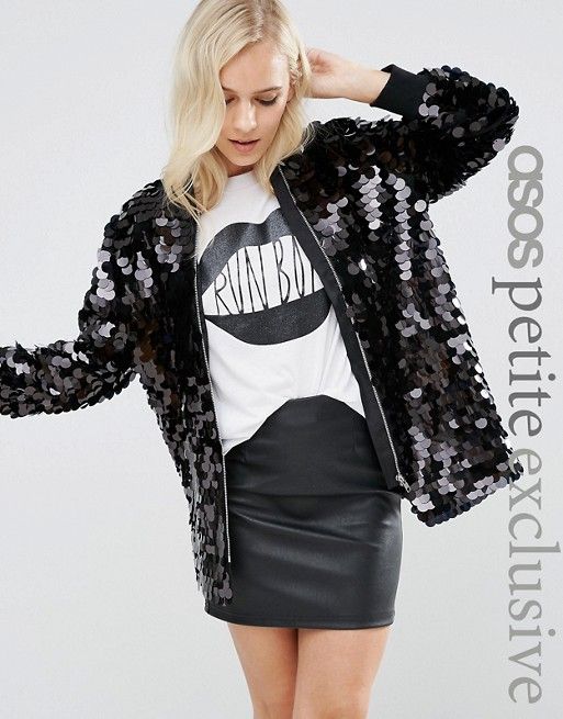 Sequin Bomber Jacket Outfit Ideas