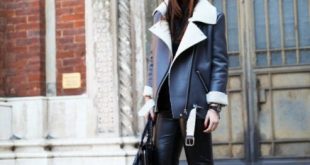 25 Cool Shearling Coat Outfits For Fall And Winter - Styleohol