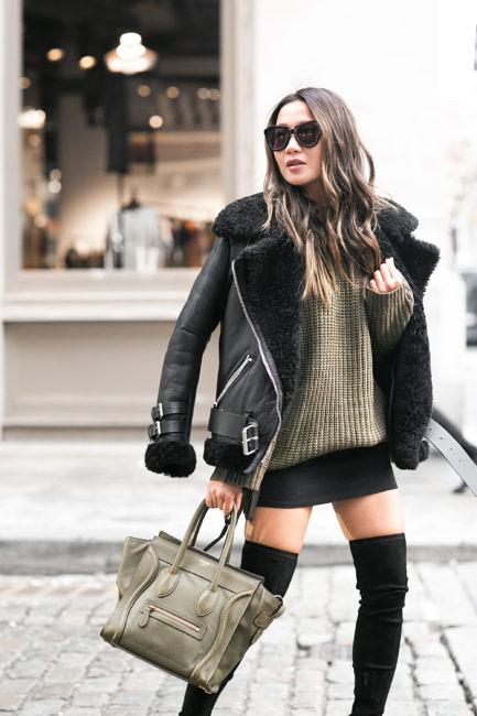 Shearling Jacket Outfits - 22 Ways to Wear Shearling Jack