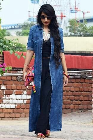 Awesome.... Long denim shrugs... Best to complement ir casual as .