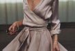Women's fashion | Ribbon belted silk fold dress | Fashion, Dresses .
