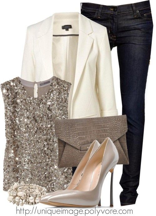 Silver Tank Outfit Ideas for Ladies