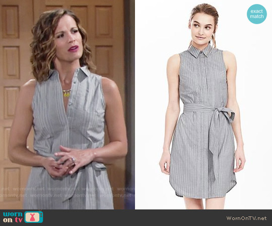 WornOnTV: Chelsea's sleeveless shirtdress on The Young and the .