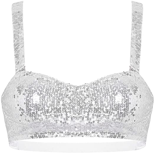 Amazon.com: YiZYiF Womens Sparkly Shiny Backless Crop Tops Rave .