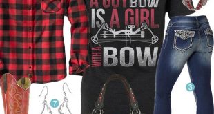 Girl With A Bow Red Square Toe Boots Outfit – Real Country Ladi