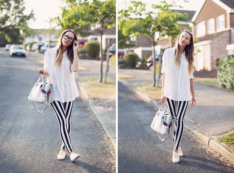 Striped Leggings Outfit Ideas