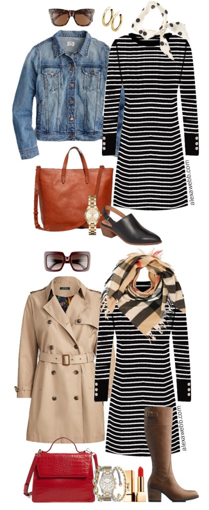Plus Size Striped Sweater Dress Outfit Ideas - Alexa We