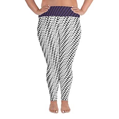 Tribal Style Purple Triangle Pattern All-Over Print Plus Size .