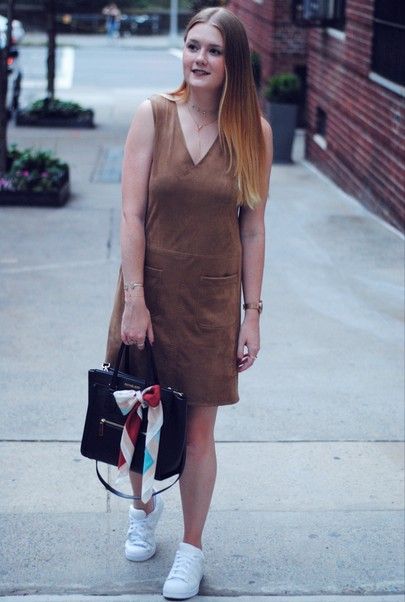 Suede dress outfit | suede dress outfit fall | Brown suede dress .
