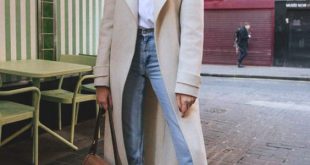 nude-trench-coat-white-tee-denim-fall-fashion-ideas-school-outfit .