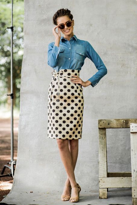Shop for cute polka dot stretch taffeta pencil skirts to wear to a .