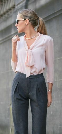 16 Best tie neck blouse images | Tie neck blouse, Clothes, Sty