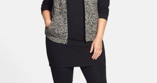 Eileen Fisher Sweater Vest, Jersey Top & Skirted Leggings (Plus .