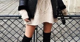 Over the knee boots - Casual outfit ideas, fall outfit, winter .