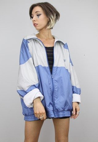 Vintage+80s+90s+Oversized+Festival+Shell+Jacket (With images .