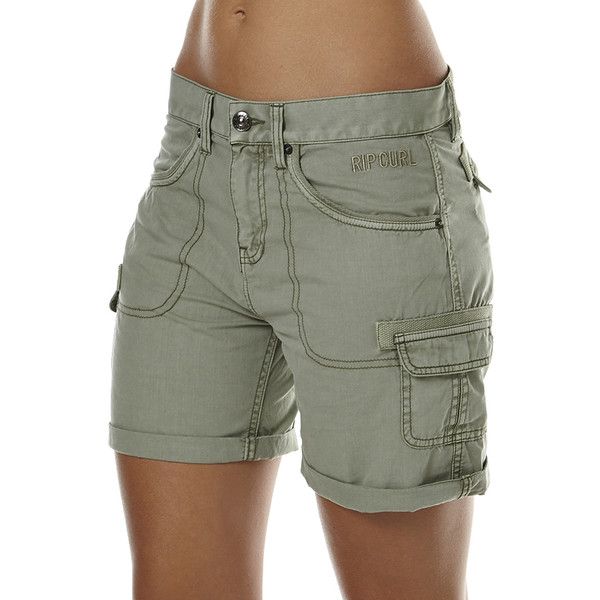 Rip Curl Fame Womens Walkshort Green ($43) ❤ liked on Polyvore .