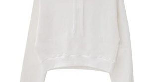 White Cropped Sweatshirt: Amazon.c