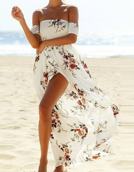 White Floral Dress Outfit Ideas