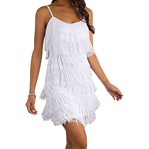 White Fringe Dress: Amazon.c